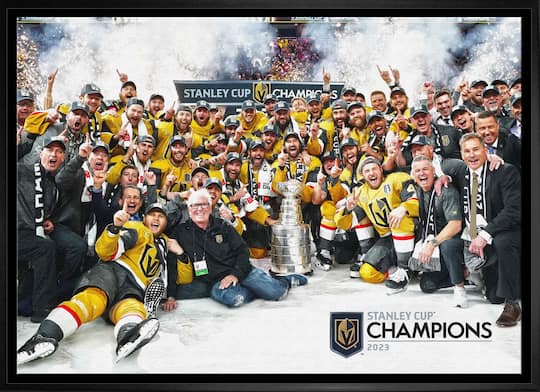 Vegas Golden Knights 20" x 29" Framed Canvas 2023 Stanley Cup 31.5" x 22.5"